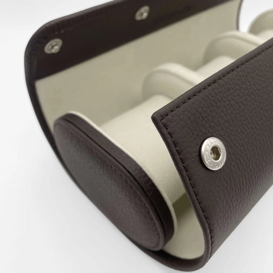 ATELIER Havanna – Uhrenrolle für 3 Uhren aus Leder · Braun