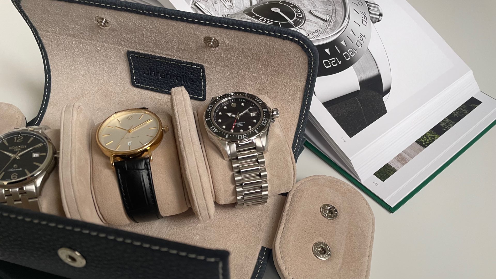 Flexible und komplett entnehmbare Innenkonstruktion der Uhrenrolle CLASSIC Collection.