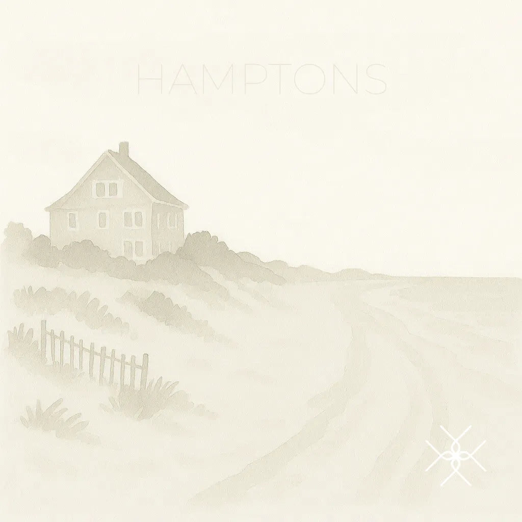 Hamptons in cremefarbenem Aquarell – Uhrenrolle HAMPTONS