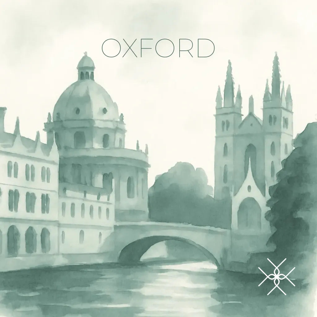 Oxford in grünem Aquarell – Uhrenrolle OXFORD