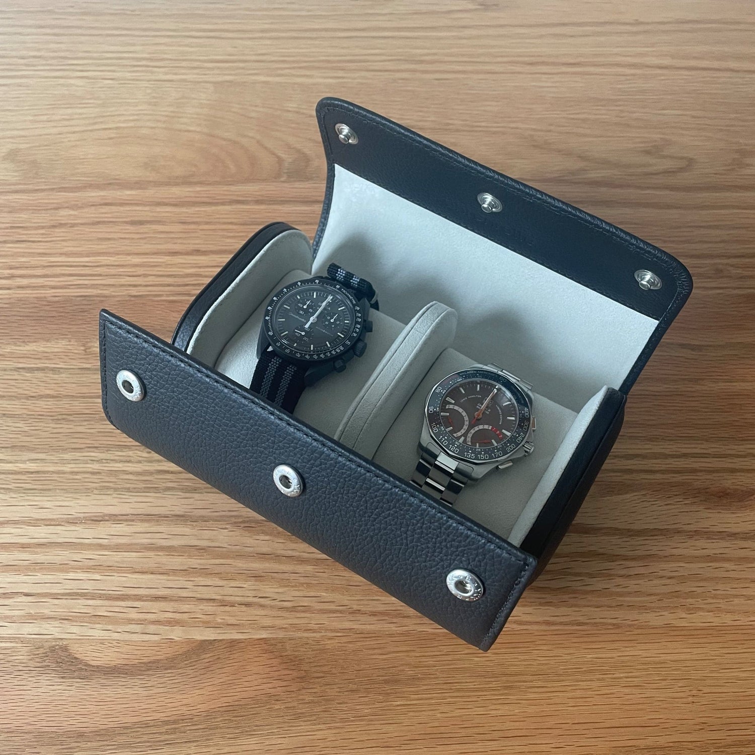 Uhrenrollen, Uhrenetuis & Uhrenboxen für 2 Uhren aus Leder