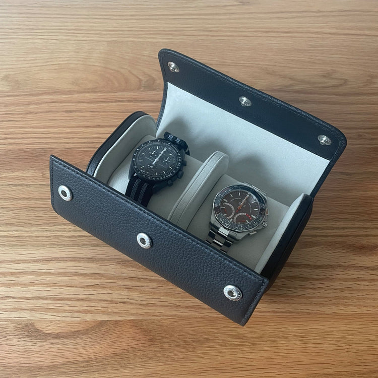 Uhrenrollen, Uhrenetuis & Uhrenboxen für 2 Uhren aus Leder