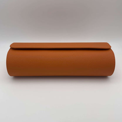 Uhrenrolle ANTWERPEN - Leder Orange, Ansicht vorne, geschlossen – uhrenrolle