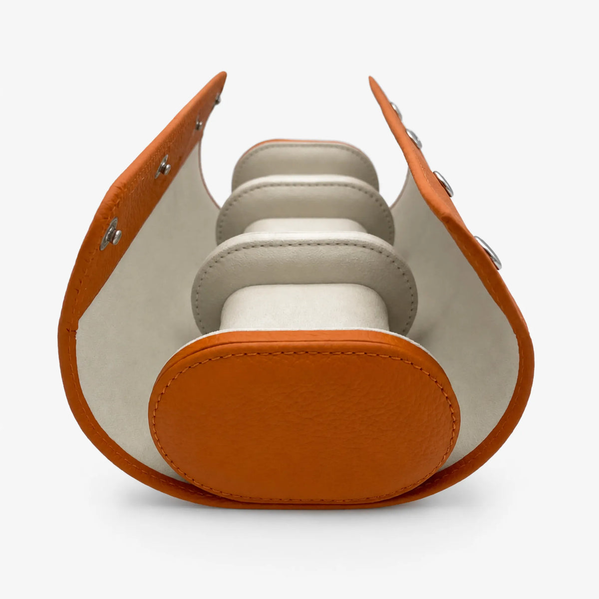 ATELIER Antwerpen – Uhrenrolle für 3 Uhren aus Leder · Orange