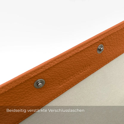 ATELIER Antwerpen – Uhrenrolle für 3 Uhren aus Leder · Orange