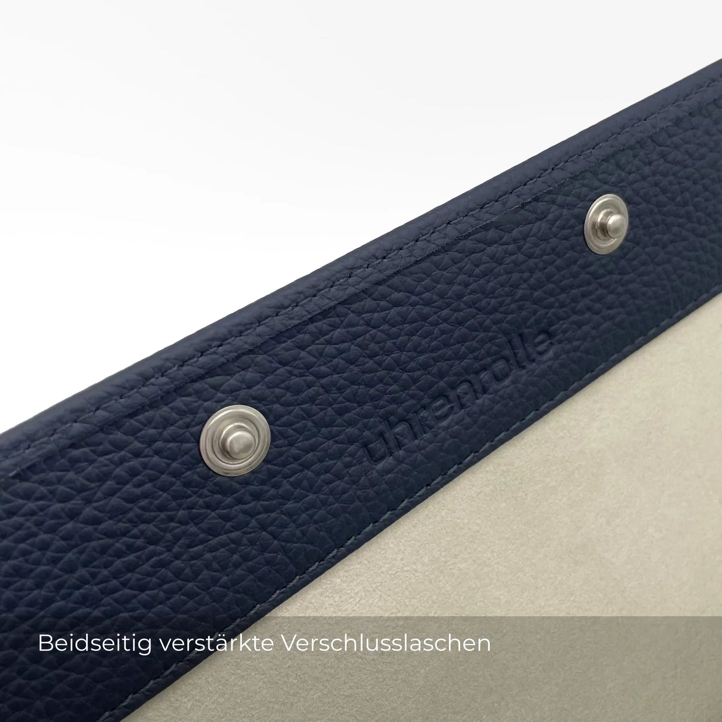 ATELIER Bermuda – Leder Uhrenrolle für 3 Uhren · Dunkelblau