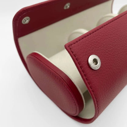 ATELIER Bordeaux – Uhrenrolle für 3 Uhren aus Leder · Rot