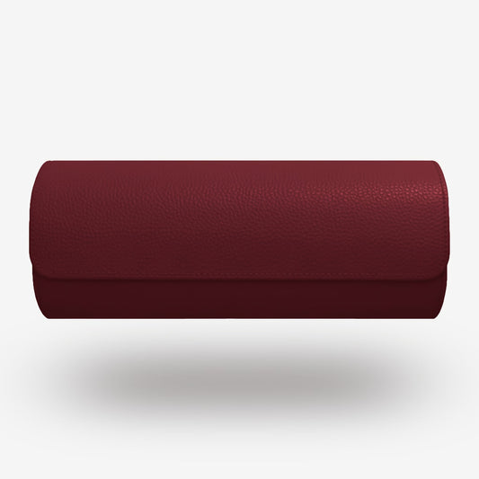 Uhrenrolle Bordeaux für 3 Uhren aus rotem Leder – uhrenrolle