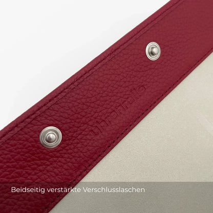 ATELIER Bordeaux – Uhrenrolle für 3 Uhren aus Leder · Rot