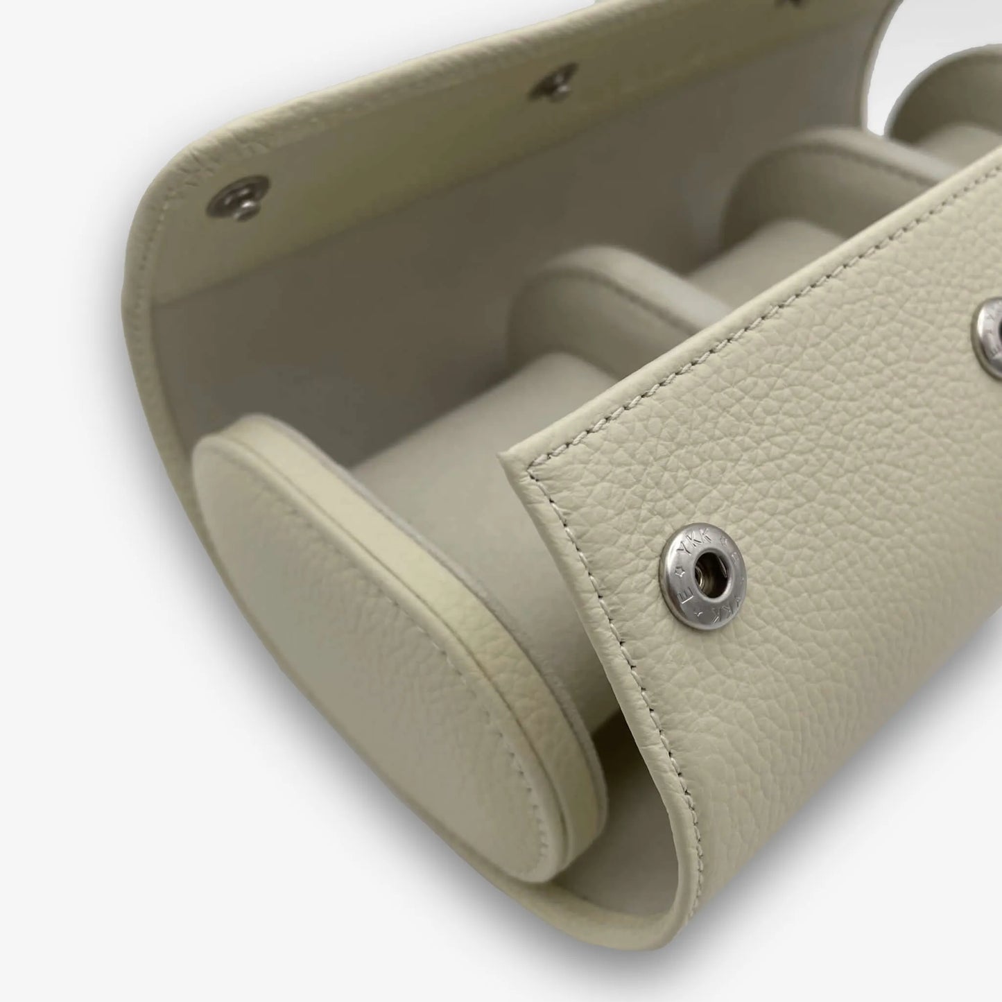 ATELIER Hamptons – Leder Uhrenrolle für 3 Uhren · Creme