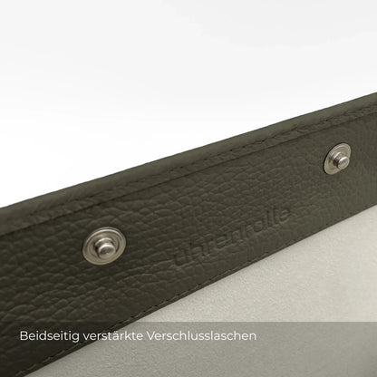 ATELIER Kalamata – Leder Uhrenrolle für 3 Uhren · Olivgrün