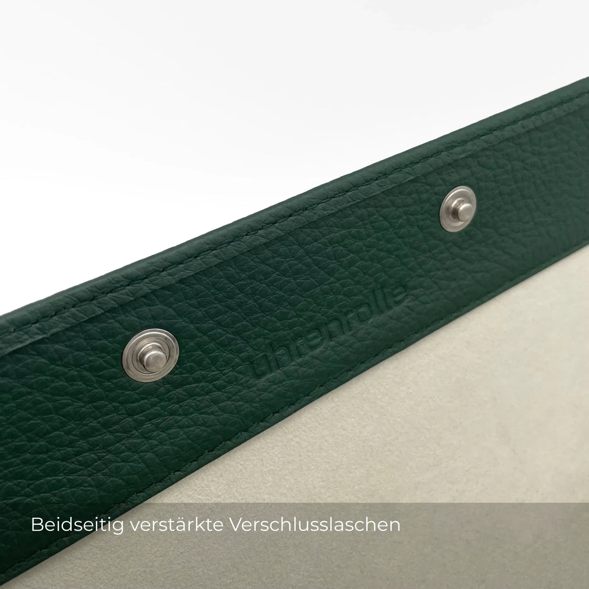 ATELIER Oxford – Uhrenrolle für 3 Uhren aus Leder · Dunkelgrün