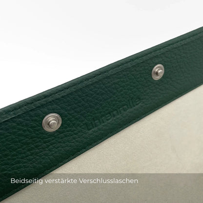 ATELIER Oxford – Uhrenrolle für 3 Uhren aus Leder · Dunkelgrün
