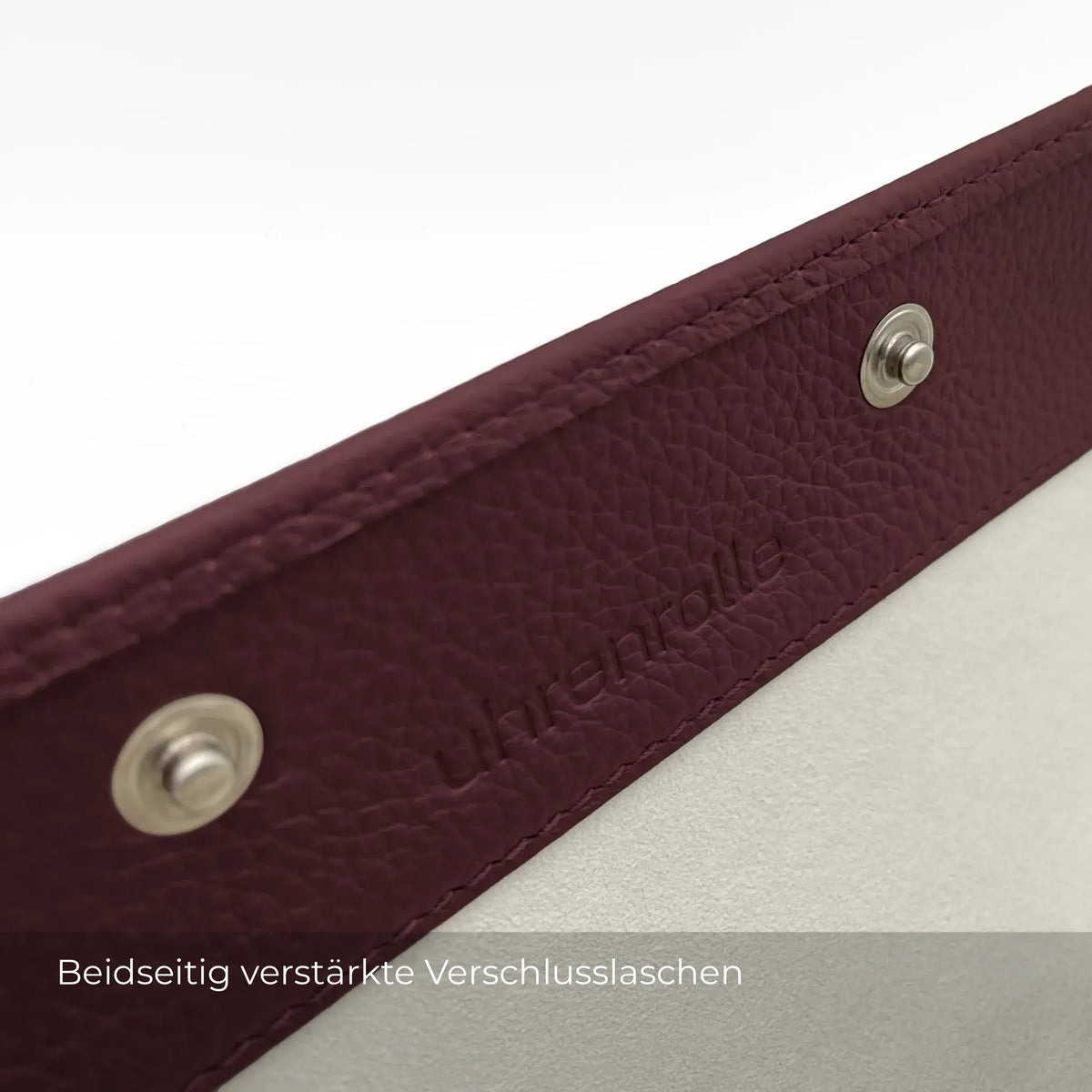 ATELIER Singapur – Uhrenrolle für 3 Uhren aus Leder · Aubergine
