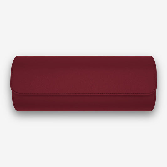 Uhrenrolle Bordeaux für 3 Uhren aus rotem Leder – uhrenrolle