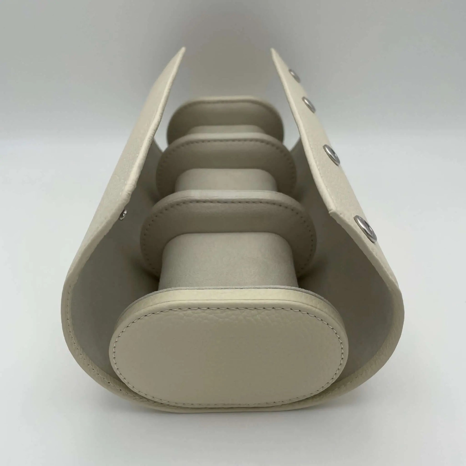 Uhrenrolle HAMPTONS - Leder Creme, Seitenansicht, offen - uhrenrolle