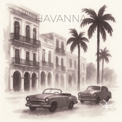 Havanna in braunem Aquarell – Uhrenrolle HAVANNA – uhrenrolle