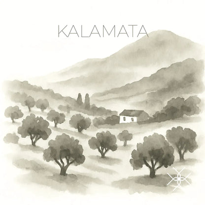 Kalamata in olivgrünem Aquarell – Uhrenrolle KALAMATA – uhrenrolle
