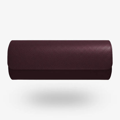 Uhrenrolle ATELIER Singapur für 3 Uhren aus auberginefarbenem Leder