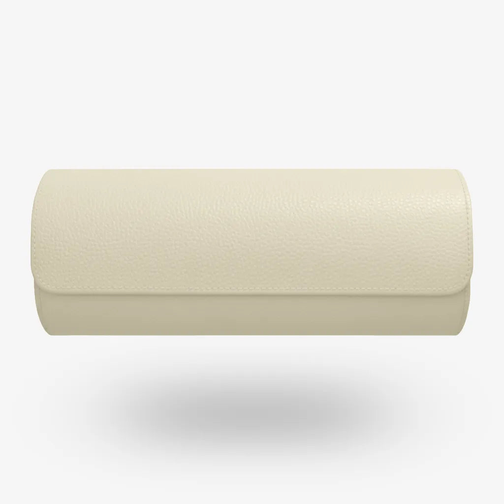 Uhrenrolle ATELIER Hamptons für 3 Uhren aus cremeweißem Leder