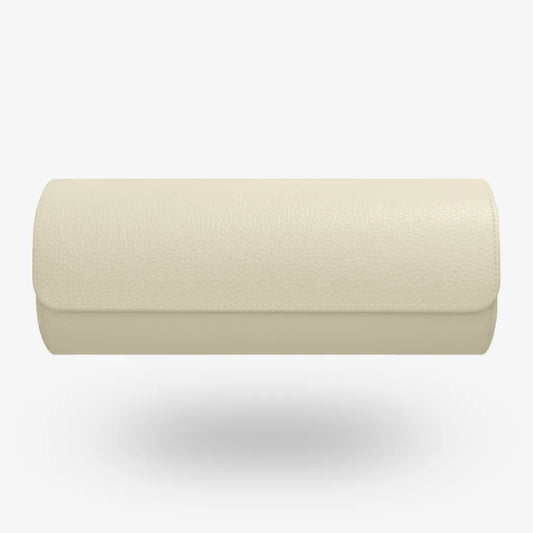 Uhrenrolle ATELIER Hamptons für 3 Uhren aus cremeweißem Leder