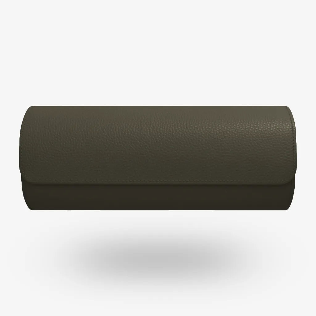 Uhrenrolle ATELIER Kalamata für 3 Uhren aus olivgrünem Leder