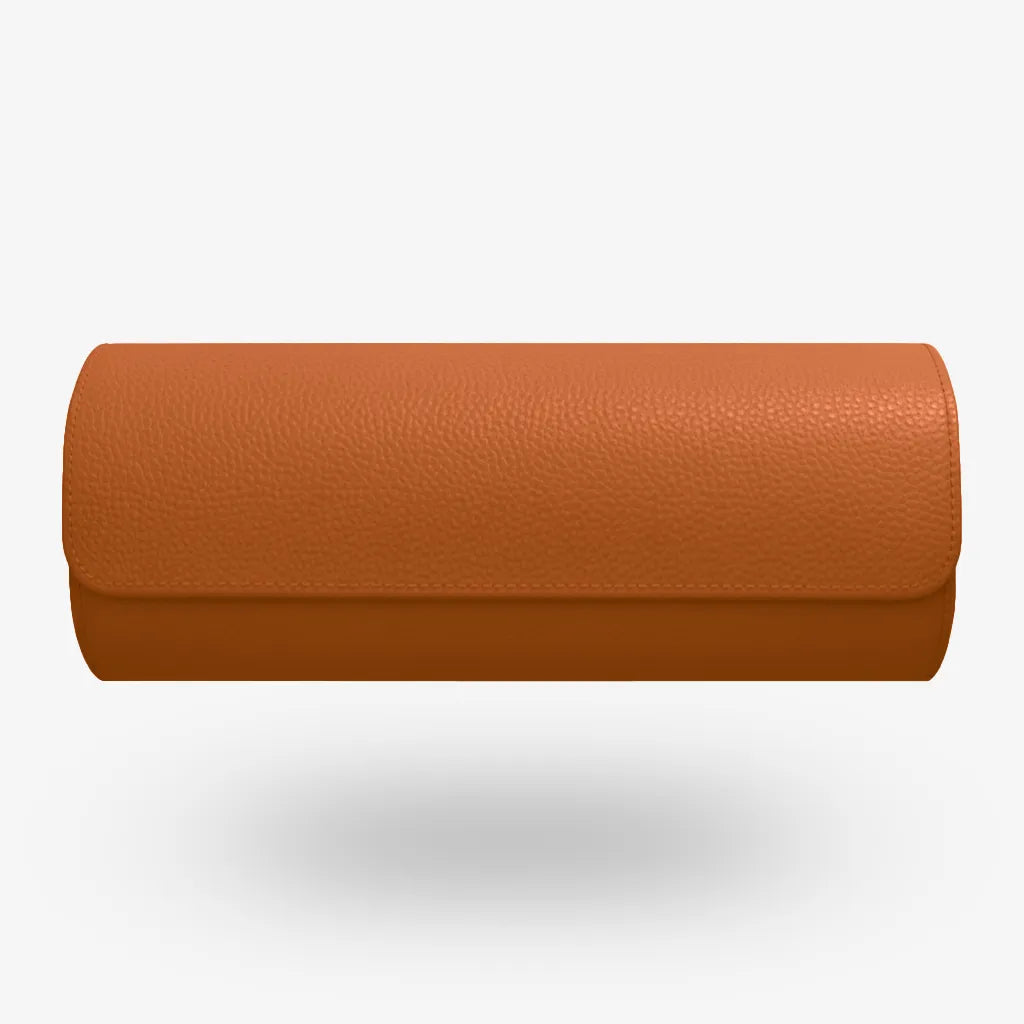 Uhrenrolle ATELIER Antwerpen für 3 Uhren aus orangenem Leder