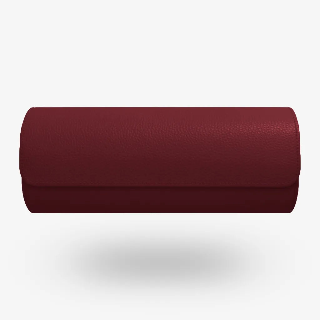 Uhrenrolle ATELIER Bordeaux für 3 Uhren aus rotem Leder