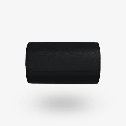 Uhrenrolle ATELIER Manhattan für 2 Uhren aus schwarzem Leder