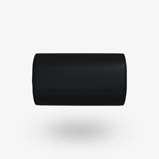 Uhrenrolle ATELIER Manhattan für 2 Uhren aus schwarzem Leder