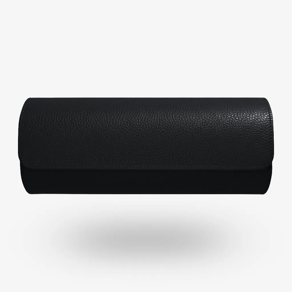 Uhrenrolle ATELIER Manhattan für 3 Uhren aus schwarzem Leder