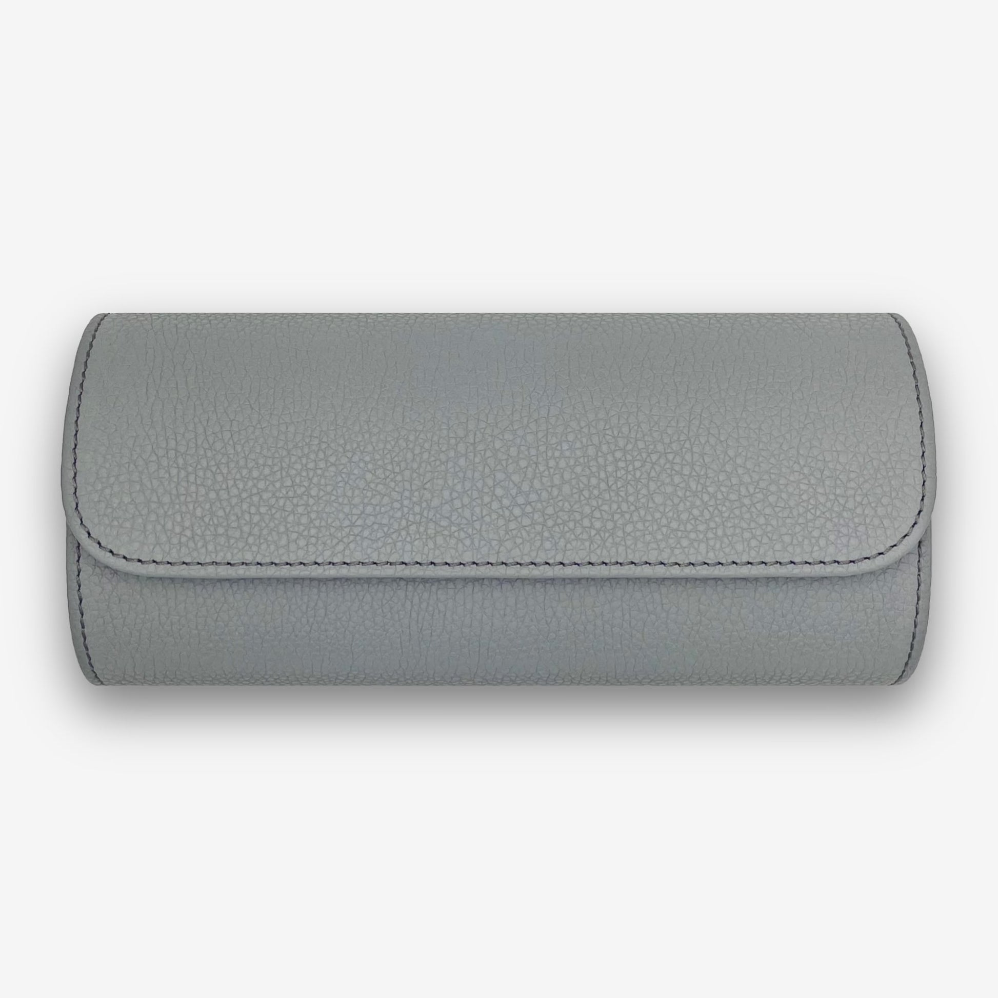 Uhrenrolle Mid Gray für 3 Uhren aus grauem Leder – uhrenrolle