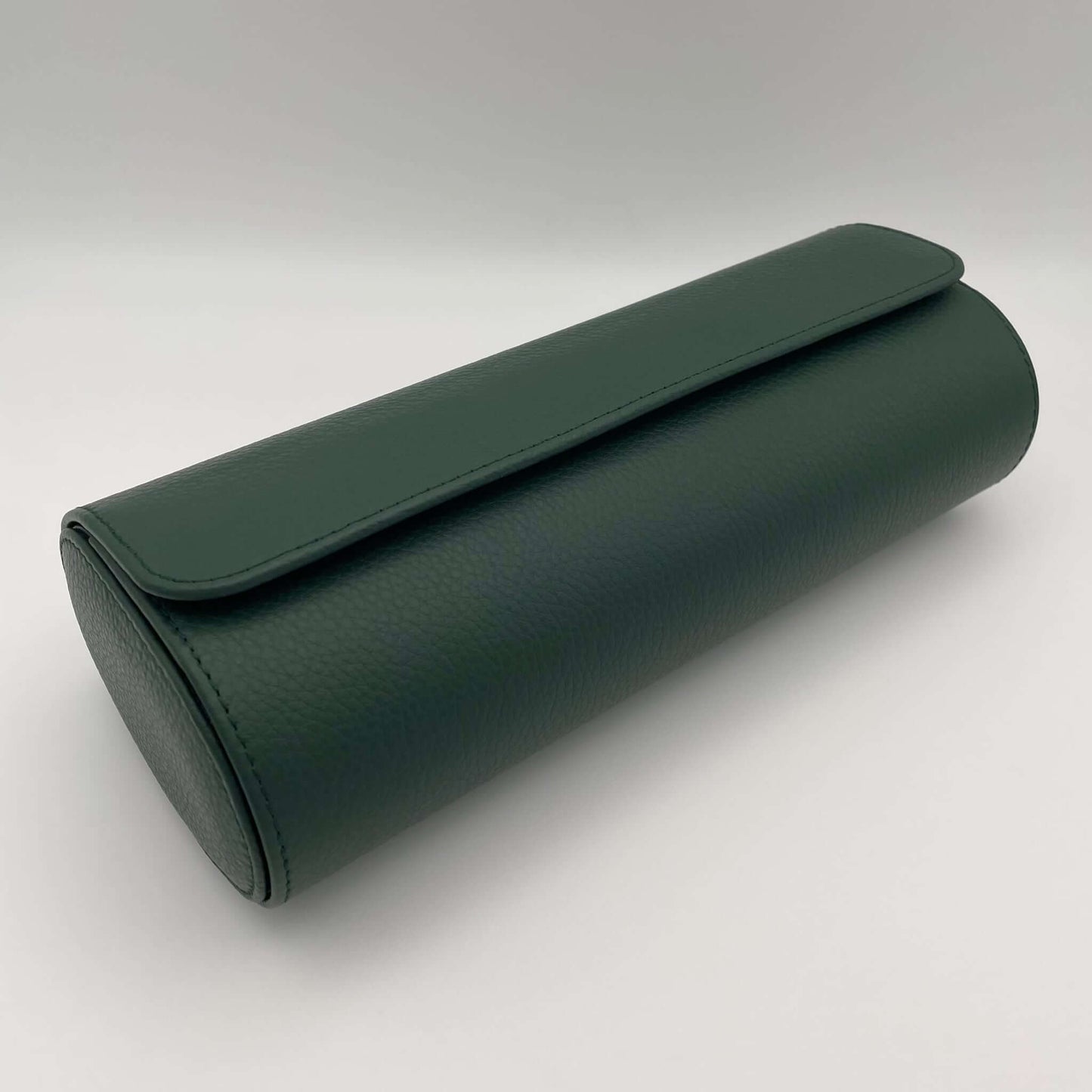Uhrenrolle OXFORD - Leder Grün, Ansicht schräg, geschlossen - uhrenrolle