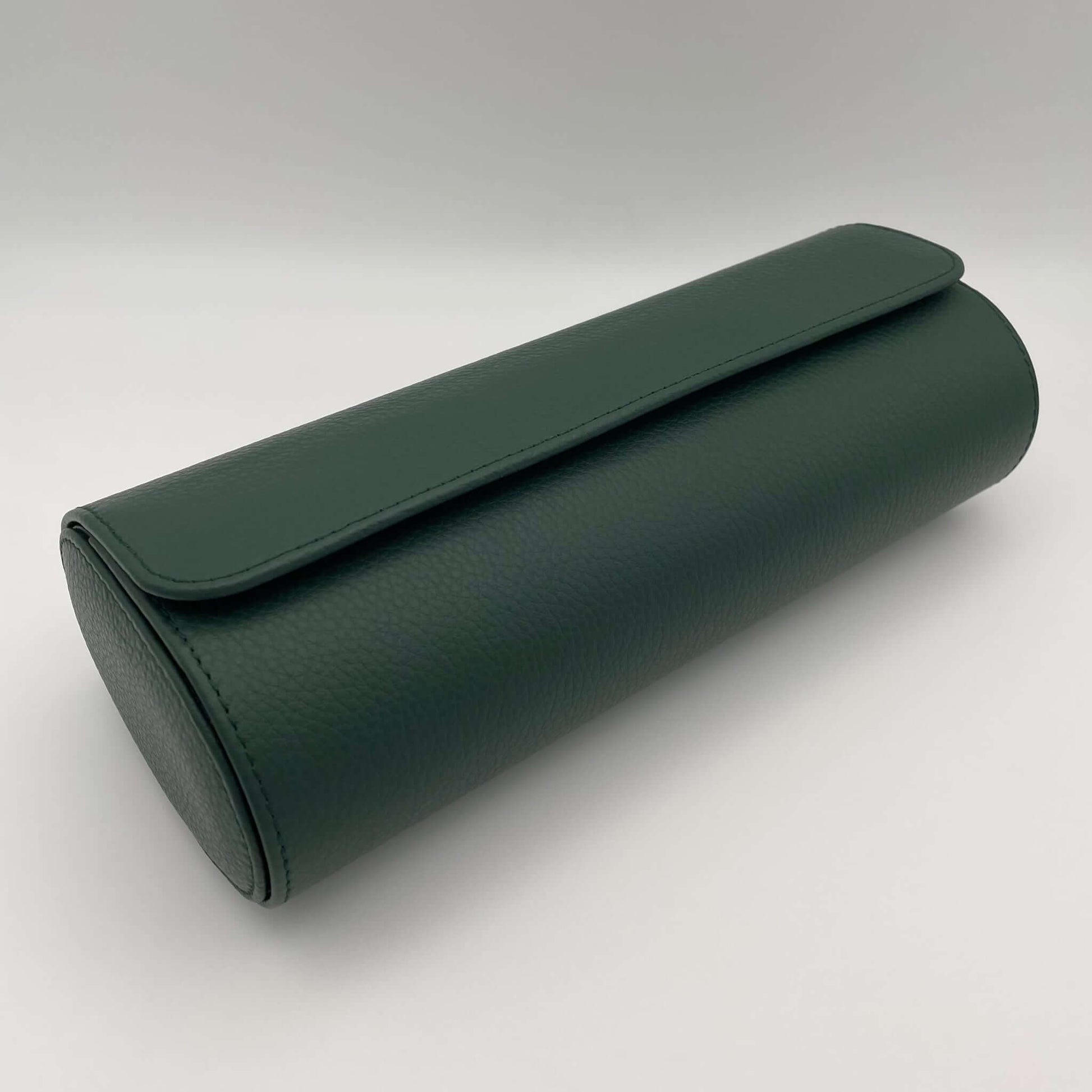 Uhrenrolle OXFORD - Leder Grün, Ansicht schräg, geschlossen - uhrenrolle